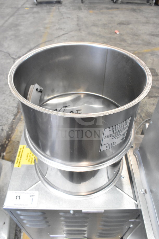 Econ-Air EA-USBI11DD-RM commercial power ventilator in excellent condition, stainless steel, with model label visible.
