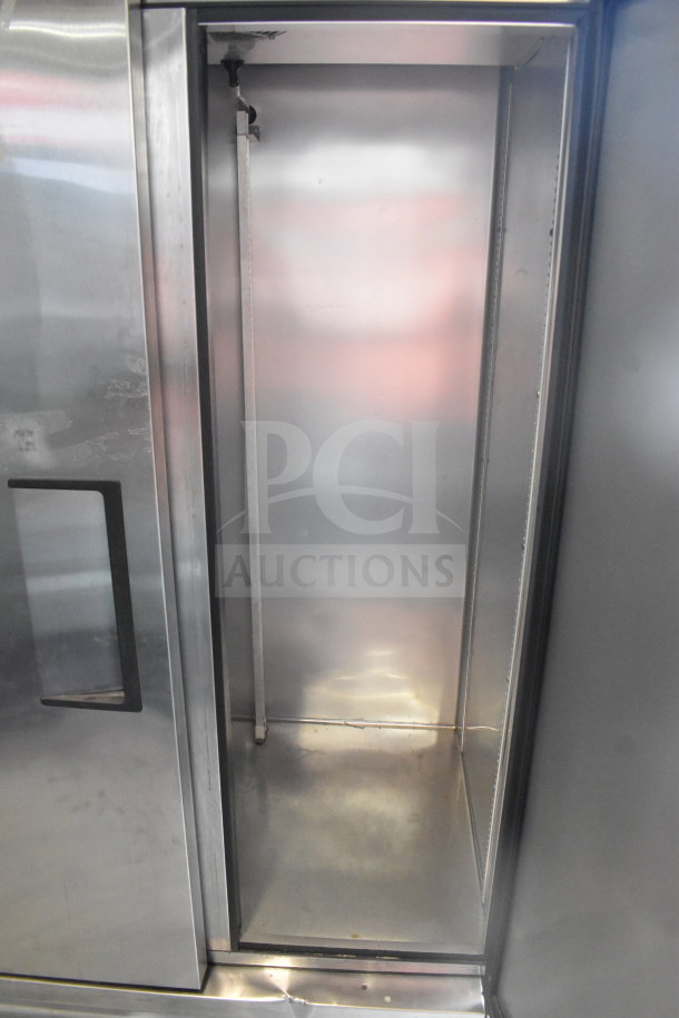 2018 True T-35-HC Commercial 2 Door Cooler, stainless steel interior, visibly clean, 115 volts, 1 phase, no visible damage.