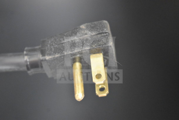 Close-up of the power plug for a 2018 True T-35-HC Commercial Cooler, 115 Volts, 1 Phase.