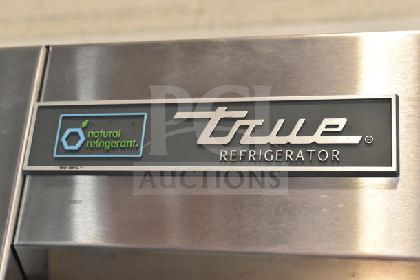 2018 True T-35-HC 2 Door Cooler with "natural refrigerant" label, stainless steel finish, 115V, 1 phase.