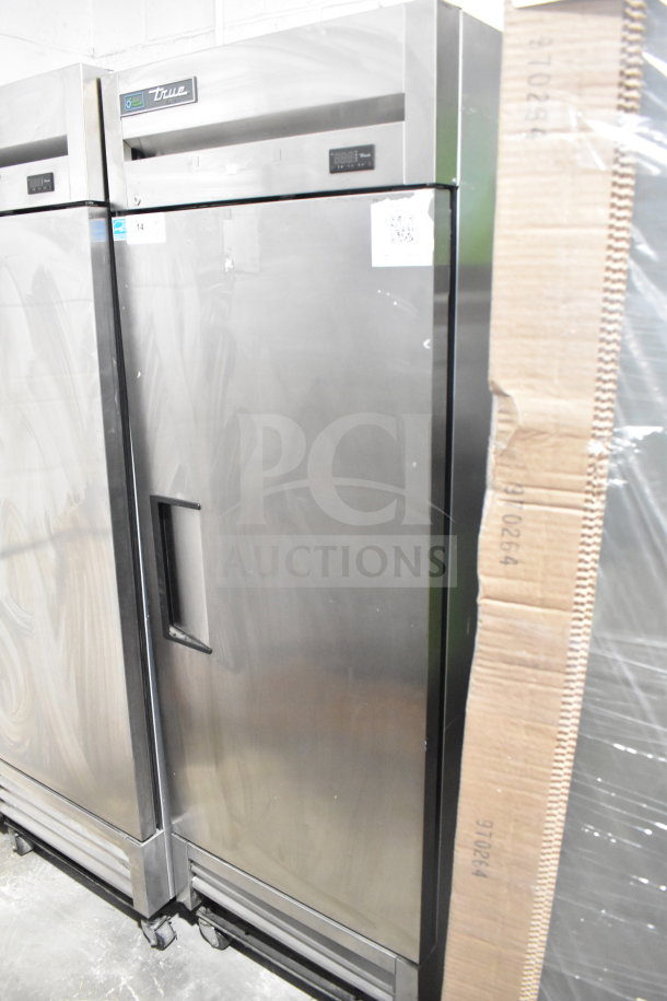 2022 True T-19F-HC commercial single door reach-in freezer, stainless steel, 115 volts, excellent condition, model T-19F-HC.