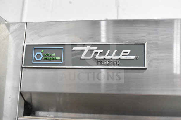 2022 True T-19F-HC commercial freezer, single door, 115 volts, using natural refrigerant, shown in stainless steel finish.