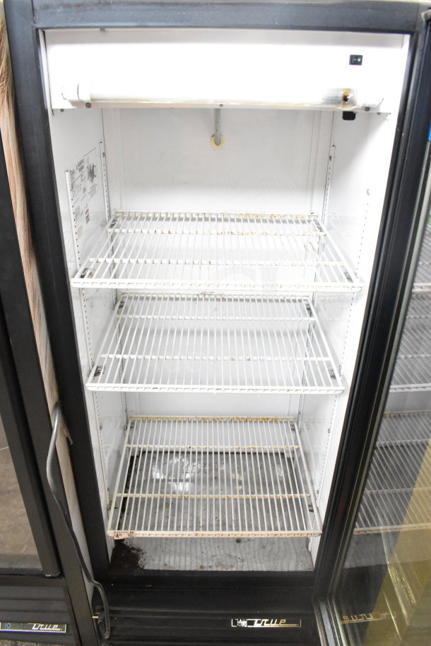 True GDM-12 Commercial Cooler Merchandiser, single door, 115 volts, 1 phase, good condition, three wire shelves.