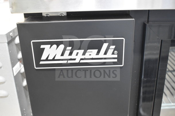 2024 Migali C-BB60SG-HC 2 Door Back Bar Cooler, 115V, 1 Phase; sleek black finish, ideal for commercial use.