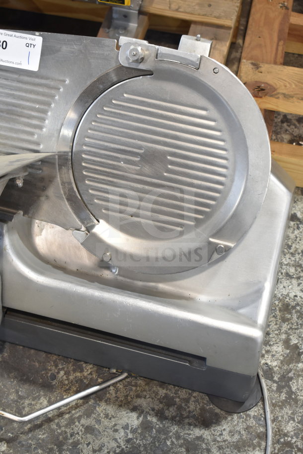 Hobart 2912 Commercial Countertop Meat Slicer, 120V, with stainless steel blade and adjustable thickness. Good condition.