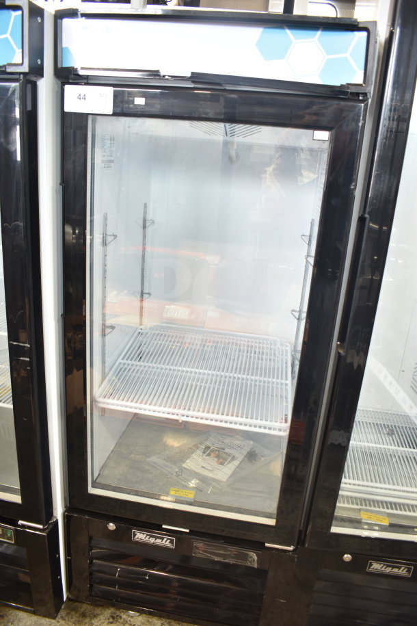 Brand new Migali C-10RM-HC single door reach-in cooler, 2023 model, on casters, 115V, commercial use, scratch and dent.