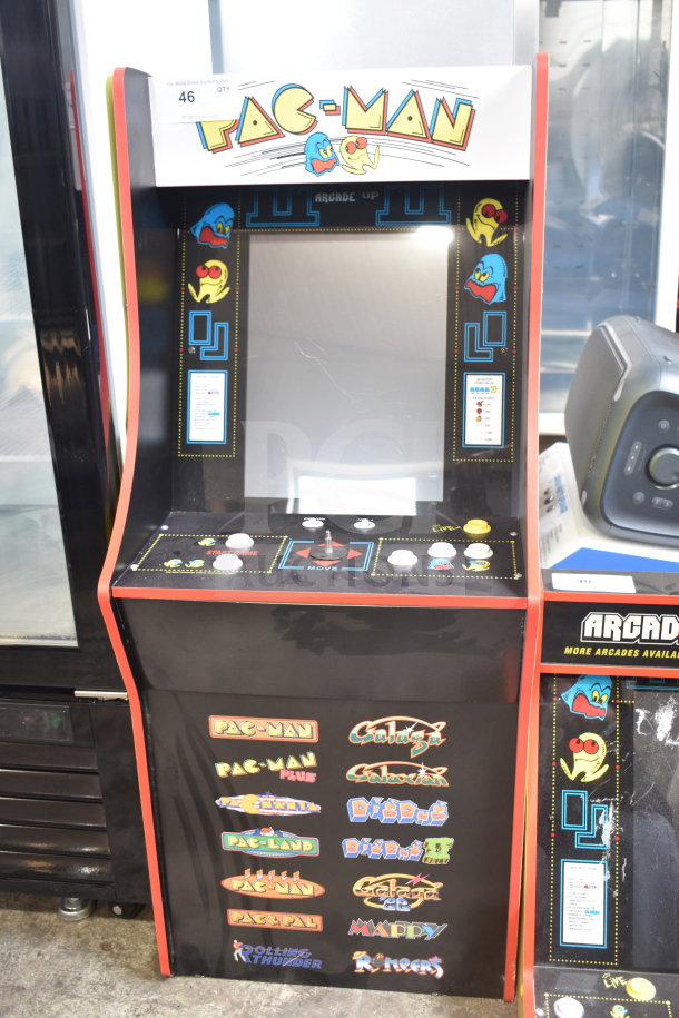 Arcade1up PAC-A-301320 Pac Man Arcade Game, features classic design, multiple game titles, good condition.