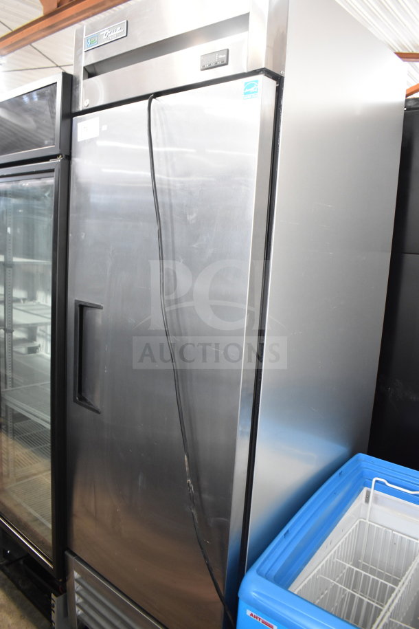 2019 True T-23F-HC commercial single-door freezer on casters, stainless steel, 115V, 1 phase, excellent condition.