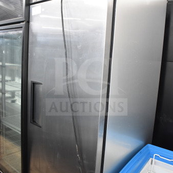 2019 True T-23F-HC commercial single-door freezer on casters, stainless steel, 115V, 1 phase, excellent condition.