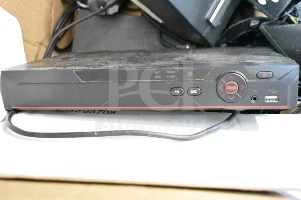 Night Owl 8 Channel 960H DVR in fair condition with visible buttons and USB port, part of 15-item auction set.