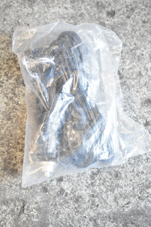 Bag of assorted electronics cables. Contains connectors and wires in a sealed plastic bag. Condition unknown.
