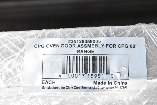 BRAND NEW Cooking Performance Group 35128059005 oven door assembly for S60 series ranges, scratch and dent condition.