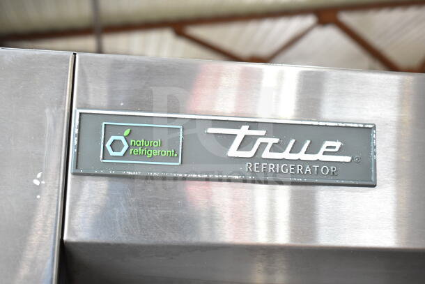 2017 True T-35-HC commercial cooler with natural refrigerant label, stainless steel finish, 115V, 1 phase.