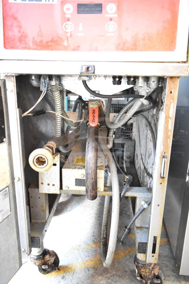 Vulcan 1ERD50 electric deep fat fryer, 480V, 3-phase, on commercial casters, control panel visible, used condition.
