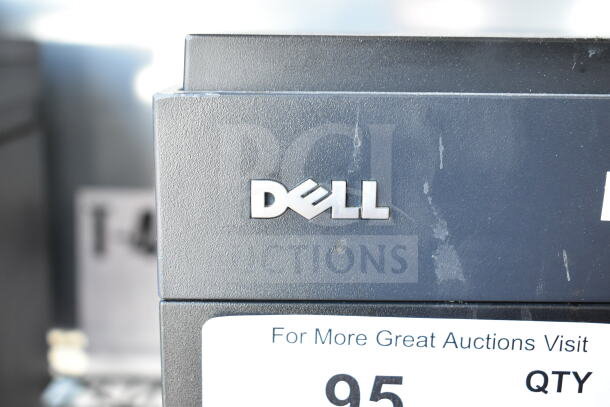 Dell 2350dn Countertop Printer, visible Dell logo, slight exterior wear. Auction label partially visible.