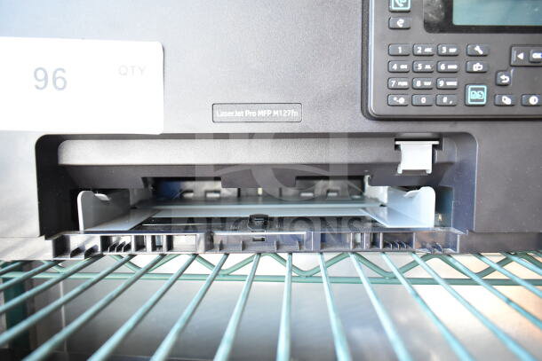 HP LaserJet Pro MFP M127fn printer, showing input tray area, control panel, and model label; good condition.