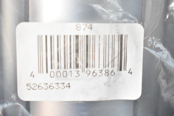 Barcode and number 52636334 on 3-Chamber Wall Mounted Shower Dispenser packaging.