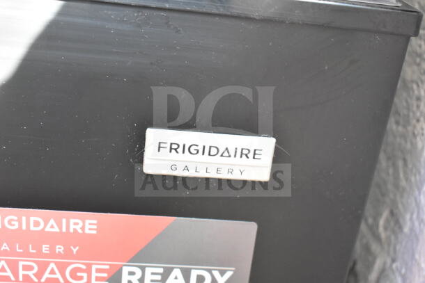 Frigidaire FGFRF7009-BLACK chest freezer, black finish, Frigidaire Gallery label, 115 volts, 1 phase, garage ready.