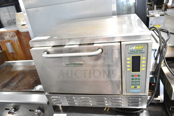 Turbochef NGC commercial countertop rapid cook oven, stainless steel, electric, 208/240V, 1 Phase. Visible control panel.