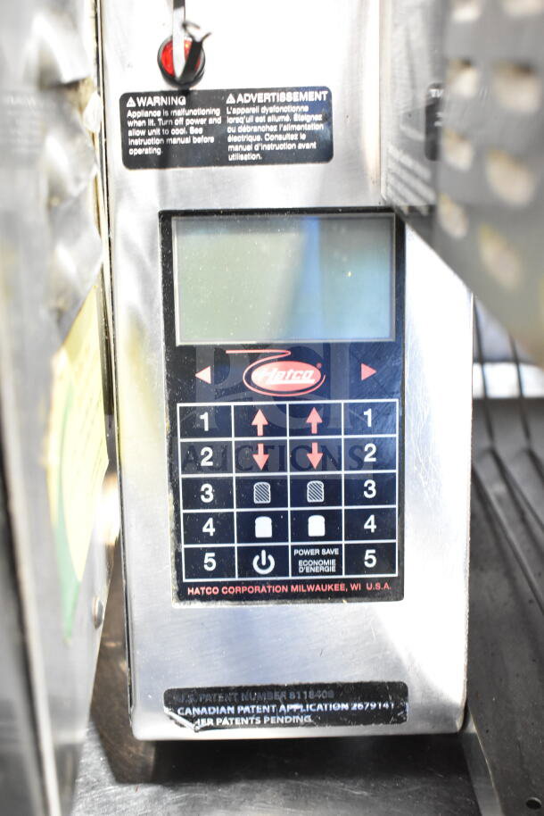 Hatco ITQ-1750-2C commercial conveyor toaster with control panel, 208V, 1 phase, processes 1800 slices/hr, good condition.