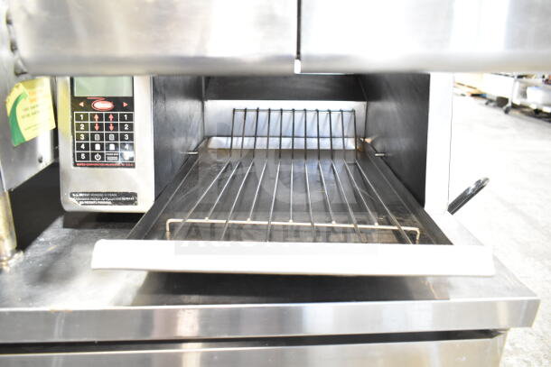Hatco ITQ-1750-2C commercial conveyor toaster; 1800 slices/hr; 2 2/9" opening; 208V, 1 phase; control panel visible.