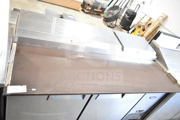 2018 Atosa MPF8202GR commercial pizza prep table, on casters, stainless steel, 115V, 1 phase, in used condition.