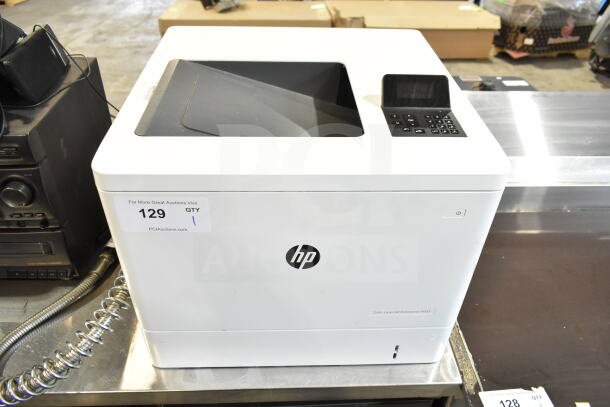HP BOISB-1406-02 countertop printer, 100-127 volts, 1 phase. In good condition, with control panel and visible HP logo.