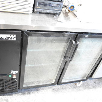 Spartan SGBBB-48 commercial 2-door back bar cooler merchandiser, 115 volts, 1 phase, with visible brand label.