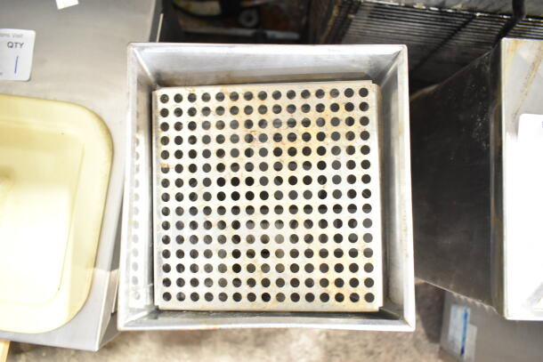 SureShot Countertop Sugar Dispenser, 120 Volts, 1 Phase. Used metal design with grid top. Visible wear and usage marks.