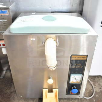 Coldelite KW 100 whipped cream dispenser; stainless steel, countertop model, 115V, 1 phase, includes controls and spout.