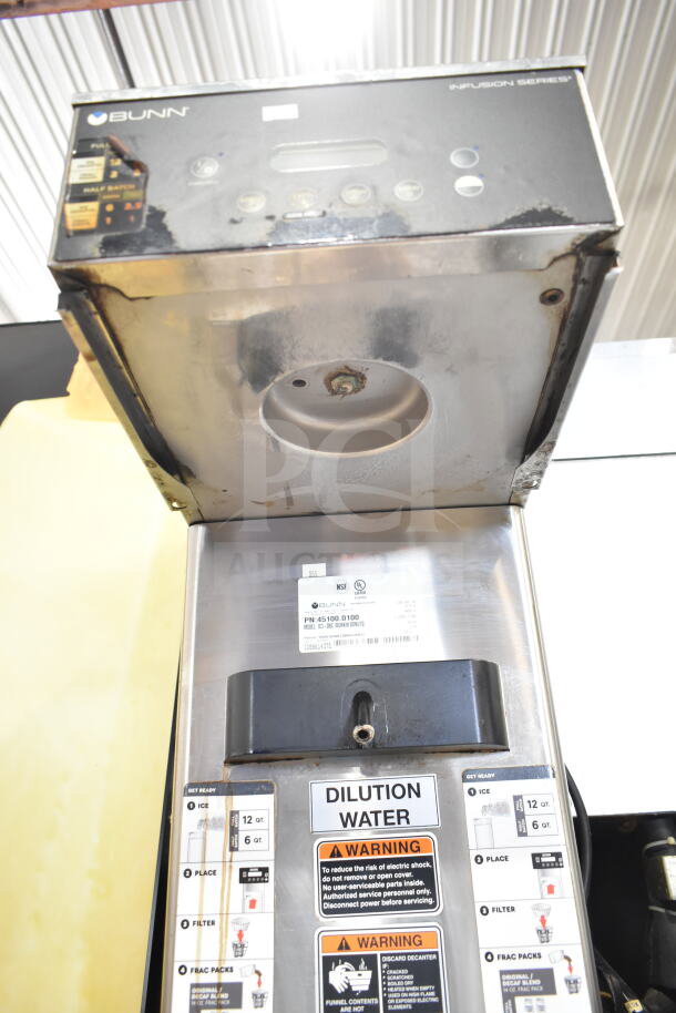 2019 Bunn IC3-DBC Commercial Iced Tea Machine, 120/208V, 1 Phase. Visible wear and manufacturer labels. Model: IC3-DBC.