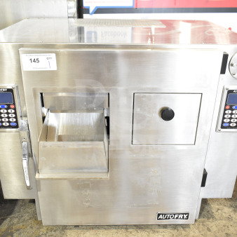 Autofry MTI-40C ventless fryer, stainless steel, electric, 240V, 1 phase, keypad controls, commercial use, excellent condition.