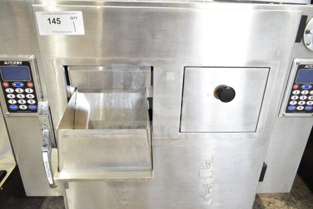Autofry MTI-40C commercial countertop electric ventless fryer. 240 volts, 1 phase, dual control panels, stainless steel.