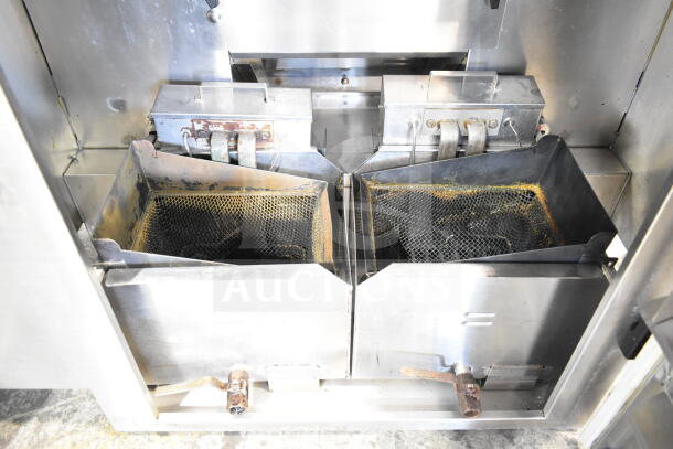 Autofry MTI-40C ventless fryer with dual baskets, stainless steel exterior, electric powered, 240 volts, used condition.