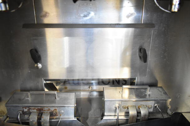 Autofry MTI-40C commercial ventless fryer, stainless steel, 240V, 1 phase, visible use, interior view with heating elements.