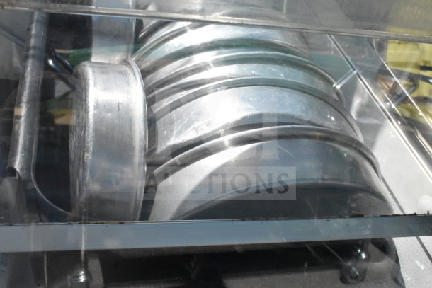 Master-Bilt Commercial Ice Cream Dipping Cabinet, stainless steel, excellent condition, visible interior compartments.
