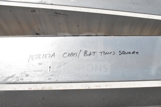 Two metal units marked with "1828187A CHH//B&J Times Square," show signs of wear. Auction lot "2 Units. 2 Times Your Bid!"