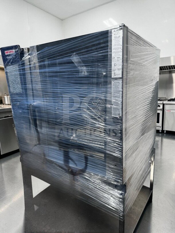 Rational iCombi Pro LM100EG.AX, 6 pan half-size gas combi oven, 208/240V, wrapped; fully tested, top-tier condition.