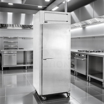 Randell 2010 commercial reach-in fridge, 23 Cu. Ft., superior condition, NSF/UL listed, fully tested, single door on wheels.