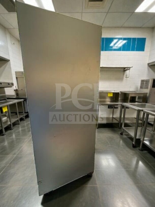 Randell Model 2010 commercial reach-in refrigerator, single door, 23 cu. ft., superior condition, NSF/UL listed.