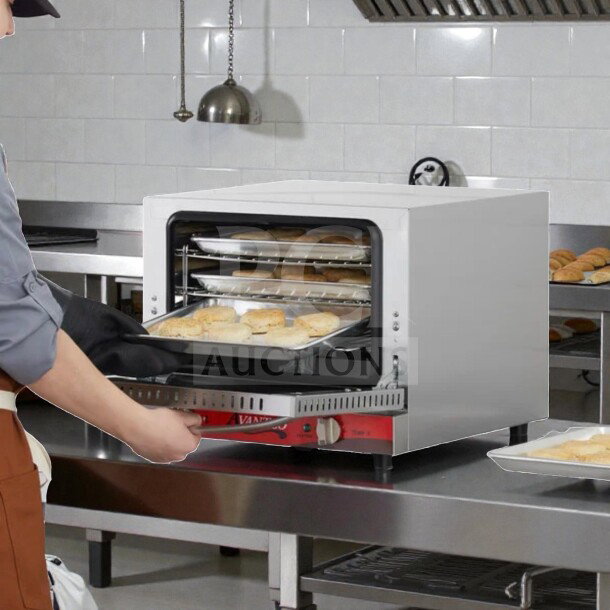 Flawless Avantco CO-14 countertop convection oven, 0.8 cu. ft., 120V, 1440W, ETL listed, fully operational, in use.