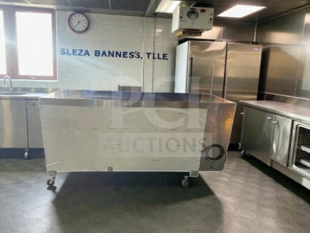 Perlick BBS84-SS-L-STK stainless steel back bar refrigerator with 3 solid doors, 84", 24.8 Cu. Ft., fully tested, NSF/cULus listed.