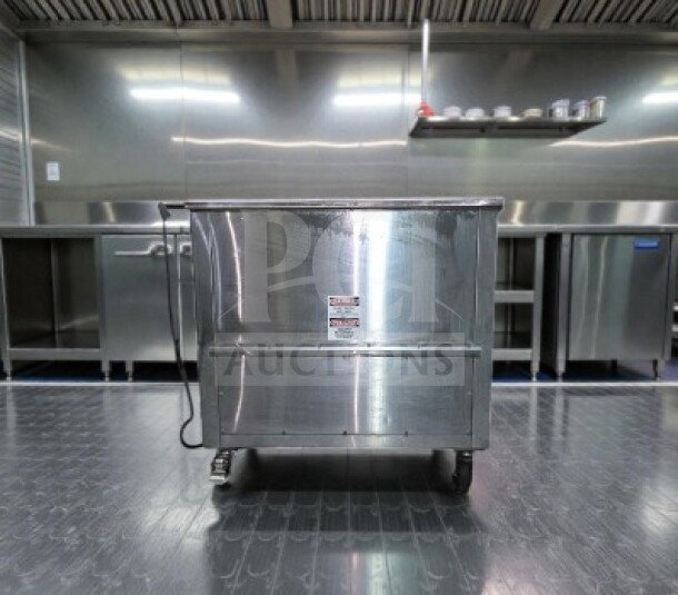 Hyginix STANDARD 40 Gallon Stainless Steel Mobile Fog/Soak Tank, 120V, 1000W, UL Listed, in first-class condition.