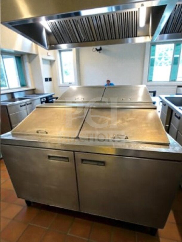 Flawless Delfield 4460NP-24M 60" Mega Top Refrigerated Sandwich Prep Table, 24-pan capacity, 20.2 cu. ft., NSF/UL listed.