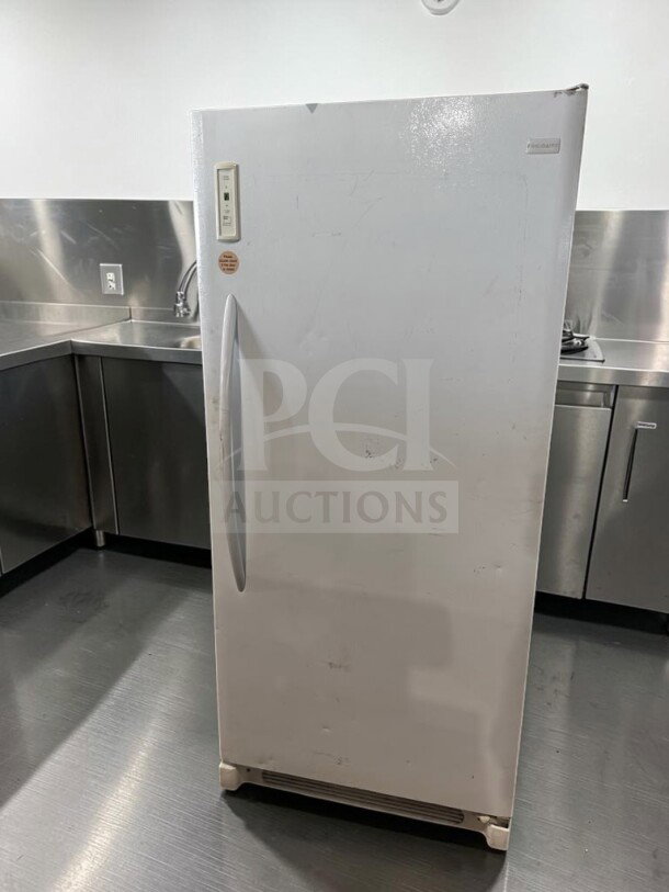 Frigidaire FFU21F5HWY 33" wide 20 Cu. Ft. upright freezer, single-door, garage ready, CSA certified, minor wear.