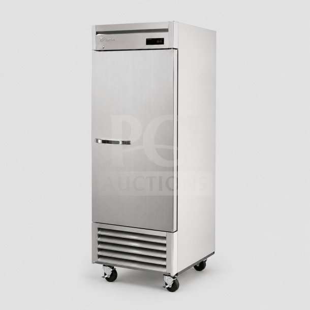 Blue Air BSF23-HC reach-in freezer, 26.75", solid door, 23 cu. ft., 115V, excellent condition, fully tested.