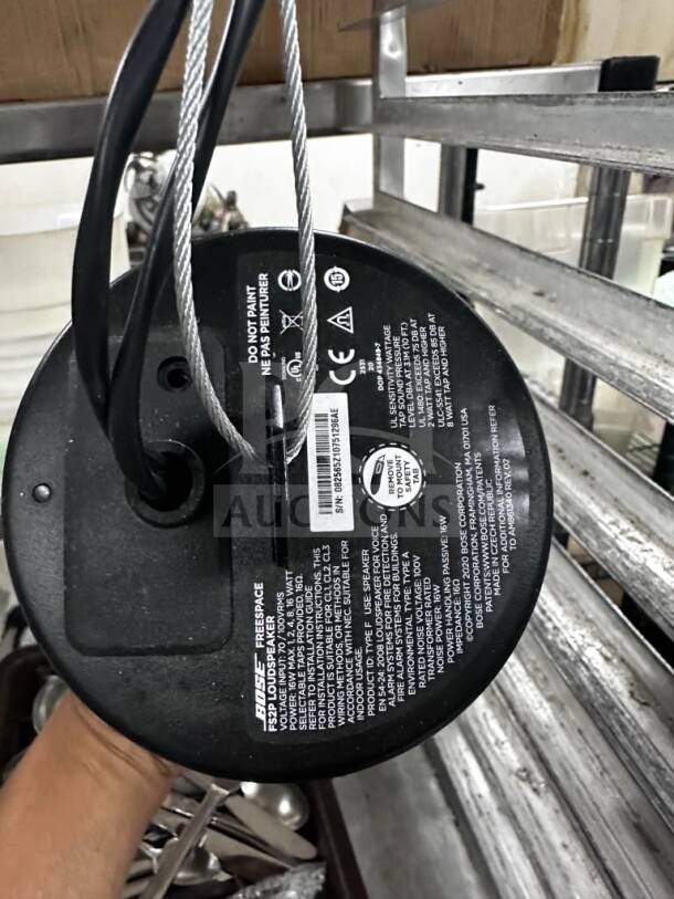 Bose FreeSpace FS2P commercial passive pendant speaker, black, excellent condition, part of a set of four, fully tested.