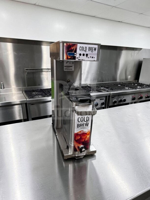 Newco 123320 Cold Brew Brewer, 3.5-gallon capacity, includes dispenser and stand. Excellent condition, fully tested and operational.