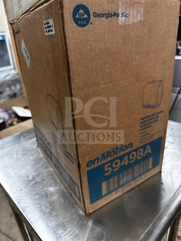 Georgia-Pacific enMotion Impulse 8" Automated Touchless Paper Towel Dispenser, Model 59498A, in original packaging.