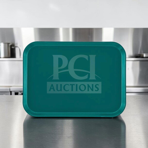Cambro 1216414 teal Camtray, 12x16 inches, rectangular, fiberglass, superior condition, NSF certified, commercial use.